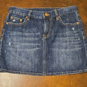 J. Crew Dark Blue Denim A-Line Skirt